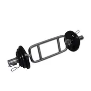 Total 38kg - Olympic Barbell Weight Set - Tricep Bar + Iron Ez Grip Weight Plate
