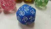 在飛比找Yahoo!奇摩拍賣優惠-【美】30面骰子 33*33*33mm Dice （透明藍色