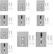 Packet of 10 Anderson Style Plug Connectors, CuiCanfla Battery Connection Quick Connector with Silver Plated Copper Terminals, Exterior Solar DC Caravan Power