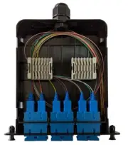 Universal LGX Pigtailed Splice Cassette 12 fiber, SC/UPC Duplex (Blue) SM BIF
