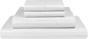 [Luxor Linen] Dreamfields 1000TC Ultra Soft Microfibre Sheet Set (Flat Sheet, Fitted Sheet, Two Pillowcases), White, King