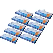 1000pc Saniflex TPE Disposable Gloves Clear Size XL Home Cleaning Work PPE