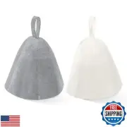 Nicalas 2 Pack Sauna Hat，Wool Felt Sauna Hat for Men and Women，Russian Banya