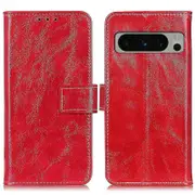 PU Leather Stand Case for Google Pixel 8 Pro,Retro Crazy Horse Texture Wallet Protective Cover