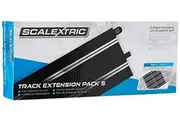 Scalextric Extension Pack 5 1:32 Scale Standard Straights x 8 C8554 Slot Car Track, White