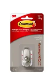Command 17062BN Wall Hooks, Small, Brushed Nickel