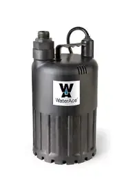 WA80UP Submersible Utility Pump, 1/2 HP, Black 0.5 HP