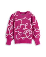 Scotch & Soda Girls' Turtleneck Intarsia Glitter Sweater - Little Kid, Big Kid