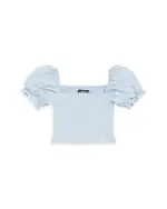 KatieJnyc Girls' Marlee Smocked Floral Puff Sleeve Top - Big Kid