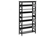 Sarantino Daphne 5-Tier Cross Panel Bookshelf
