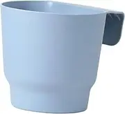 Folpus Railing Planter Fence Planter Plant Pot Friend Gift with Drainage Hole Hanging Flower Pot for Courtyard Outdoor Plants Porch, Blue, 18cmx13.5cm