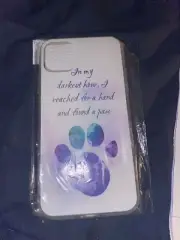 iPhone 11 Phone Case "in my Darkest Hour I found a paw" Dog lover Rescue New