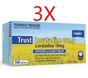 Trust Loratadine 10mg Antihistamine 300 Tablets - Claratyne Gerenic