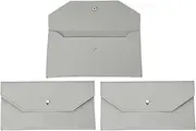 uxcell 2 Pack Cash Envelope Wallet, Budget Cash Holder Reusable Money Bag Pouch Leather Money Organizer Pouch for Men Women Receipt Check Bill Travel Graduation Holidays, Light Grey