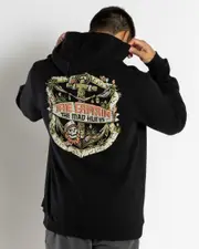 [The Mad Hueys] The Mad Hueys Men's The Tiki Captain Hoodie in Black Size Medium M Black
