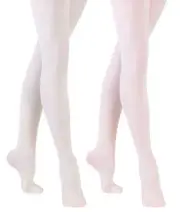 Sock Snob - 1 Pair Girls and Adult Footed Ballet Dance Tights in White or Pink