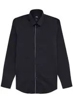 Boss Cotton-poplin Shirt - Navy - 38 (C15 / S) 38 (C15 / S)