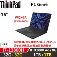 在飛比找森森購物網優惠-Lenovo聯想 ThinkPad P1 Gen6 16吋效