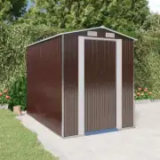 Galvanised Steel Garden Shed Outdoor Tool Storage House Tools Sheds Dark Brown