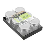 6 x Glass Conserve Jar 200ML Silver Lid Honey Jam Lolly Storage Preserving Jars