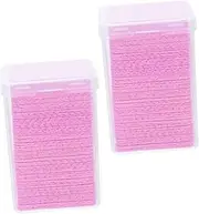 NOLITOY 400pcs Lint- Nail Towel Glue Bottle Wiper Glue Bottle Wiping Pad Cleaning Wipes Lint Nail Wipes Lash Remover for Lash Extensions Lash Extension Glue Wipes Pure Cotton Pink
