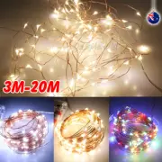 2-20M USB Battery Powered Copper Wire String Fairy Lights Xmas Wedding Party
