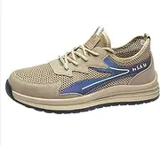 [SUMECH] Mens Steel Toe Cap Trainers Mesh Safety Works Shoes Breathable Industrial Sneakers for Manufacturing Industry,Warehouse