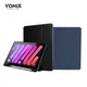 [欣亞] 【YOMIX 優迷】2021 Apple iPad mini 6 8.3吋防摔三折支架帶筆槽保護套 藏青色(附贈玻璃鋼化貼)