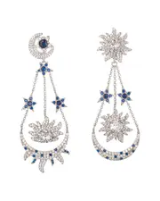 Eye Candy LA The Luxe Collection CZ Sun and Moon Drop Earrings