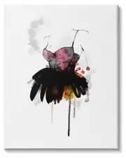 Stupell Industries Modern Female Corset Fashion Illustration Abstract Dress Stretched Canvas Wall Art by Lotta Larsdotter