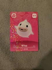 Wisp #419 Animal Crossing Amiibo Card Authentic Never Scanned MINT.