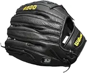HUIJINCHAOSHI Baseball Gloves, Junior Soft Leather Infield Game Softball Baseball Gloves, 12 Inches, Left Hand, Black. Baseball Gloves