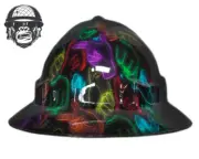Custom Hydrographic Safety Hard Hat GLOW HANDS PRO CHOICE WIDE BRIM
