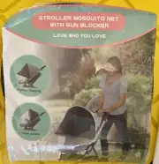 Baby Stroller Mosquito Net with Sun Blocker Sunshade Sun Protection ~NEW~ UV