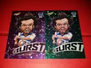 2017 SELECT FOOTY STARS PURPLE & GREEN STARBURST CARDS GEELONG STEVEN MOTLOP