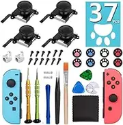 Maëlusa Alloy Quality 37-Piece Set Switch Joystick Joycon Replacement with Hall Effect Sensor, Ensuring No Drift, for Nintendo Switch/OLED/Lite.