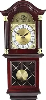 [Bedford Clock Collection] Swinging Pendulum Wall Clock, Cherry Oak