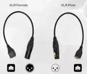 XLR 3-pin to RJ45 Adapter Extension Cable for DMX Conversion