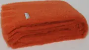 Masterweave Windermere Mohair Throw Rug Blanket-Pumpkin