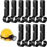 Small Hard Hat Light Clips - Hard Hat Light Clips | 10x Lightweight Headlamp Clamps | Hard Hat Accessories for Workers | Hard Hat Headlamp Clips for Outdoor | Work Light Clips for Hard Hats