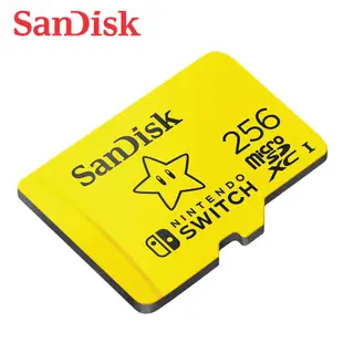 SanDisk 256G microSDXC 任天堂Switch專用記憶卡 100MB/s(SD-SQXAO-256G)