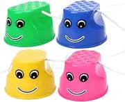 TOYANDONA 4pcs Bucket Stilts Plastic Balancing Stilts Walking Cups for Children Kids Stepper Toy Walking Stilts(Mixed Color)