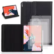 For iPad Pro 11" 12.9" Inch 3rd Gen 2018 Smart Leather Case + 3xScreen Protector