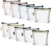 Mini Zipper Pouch Small Zipper Pouch,10Pcs Clear Zipper Pouches,Mini Mesh Pouch Coin Purse Cosmetic Case Mesh Storage Bags,Mini Makeup Bag Zipper Mesh Makeup Bag,Pocket Cosmetic Bag,Small Make Up Bag