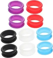 WOFASHPURET 10pcs Colorful Silicone Finger Rings for Scissors Comfortable Grip Inserts for Hairdressing Grooming and Craft Scissors Fingers and Enhances Safety