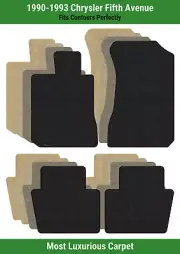 Lloyd Luxe Front & Rear Row Carpet Mats for 1990-1993 Chrysler Fifth Avenue