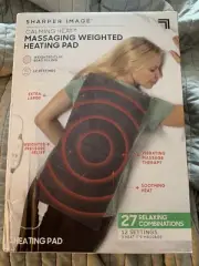 *Sharper Image Calming Heat Massaging Weighted Heating Pad NEW IN BOX!