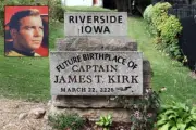 Captain Kirk birthplace in Riverside Iowa fridge magnet