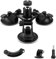 Camera Mount for Car - Triple Suction Cup Mount Compatible with GoPro Hero 12 11