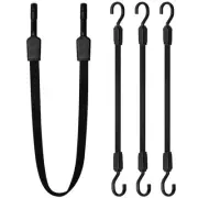 Bungee Cords with Hooks Heavy Duty, 4 Pack Long Flat Bungee Cords 18 Inch, Ru...